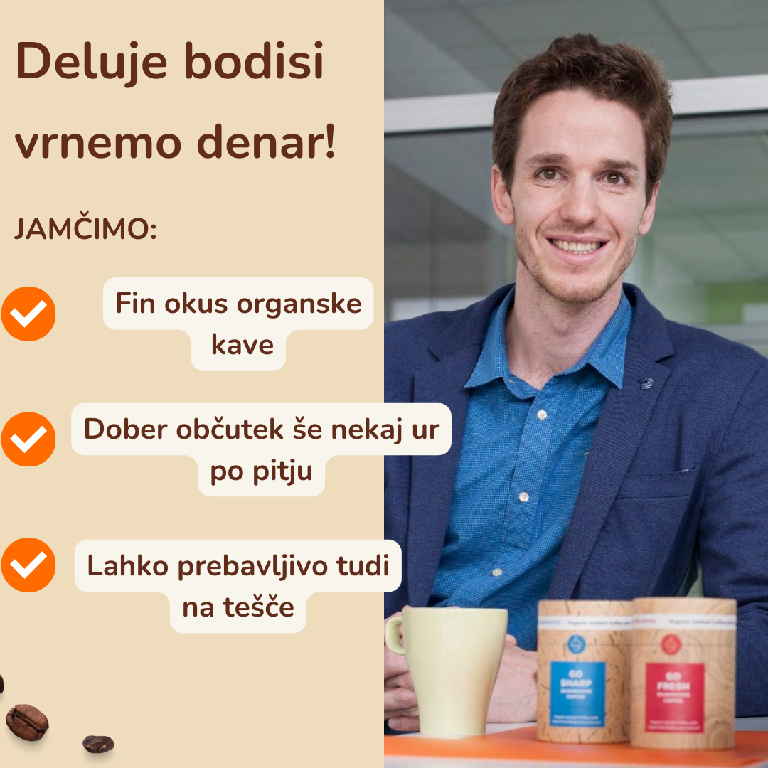 Go Tireless – organska instant kava s kordicepsom in lisičkami 10 porcij