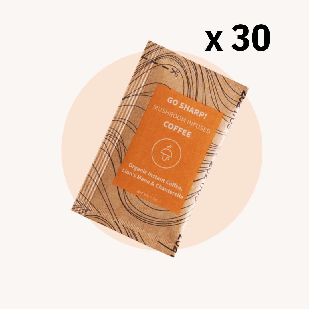 30/60 Go Sharp – organska instant kava z levjo grivo in lisičkami -30%