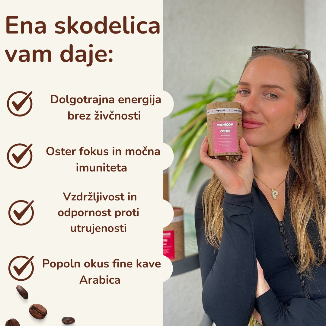 60x Go Beauty – organska instant kava z levjo grivo in reishi