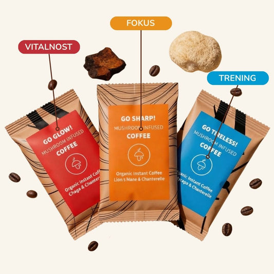 Degustacijski paket: 3 različne kave z gobami