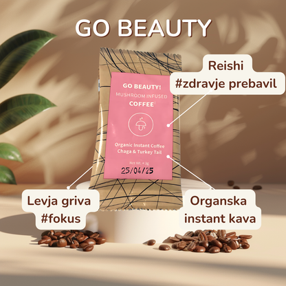 Go Beauty – organska instantna kava z levjo grivo in rejši -30%