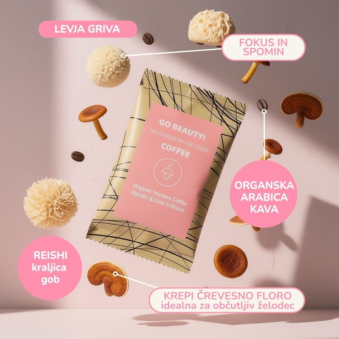 Go Beauty – organska instant kava z levjo grivo in reishi 10 porcij